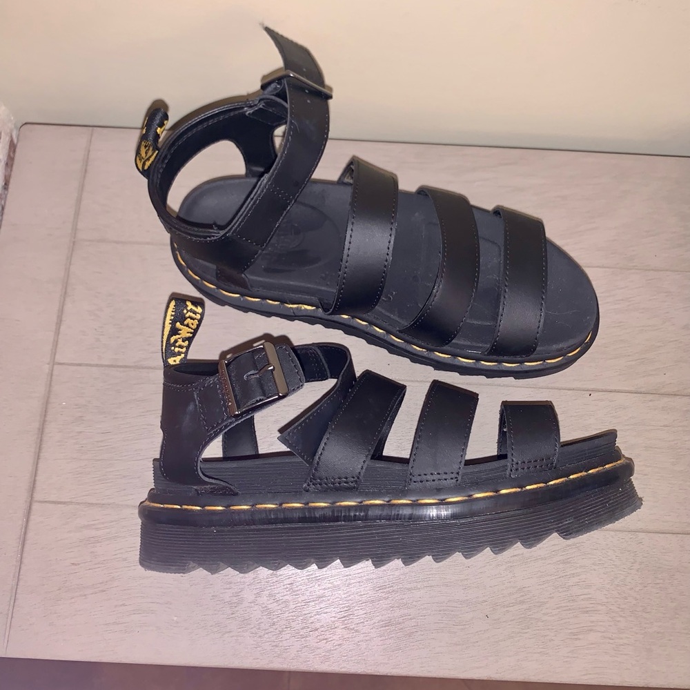 Dr. Martens Blaire Leather Sandals - Black